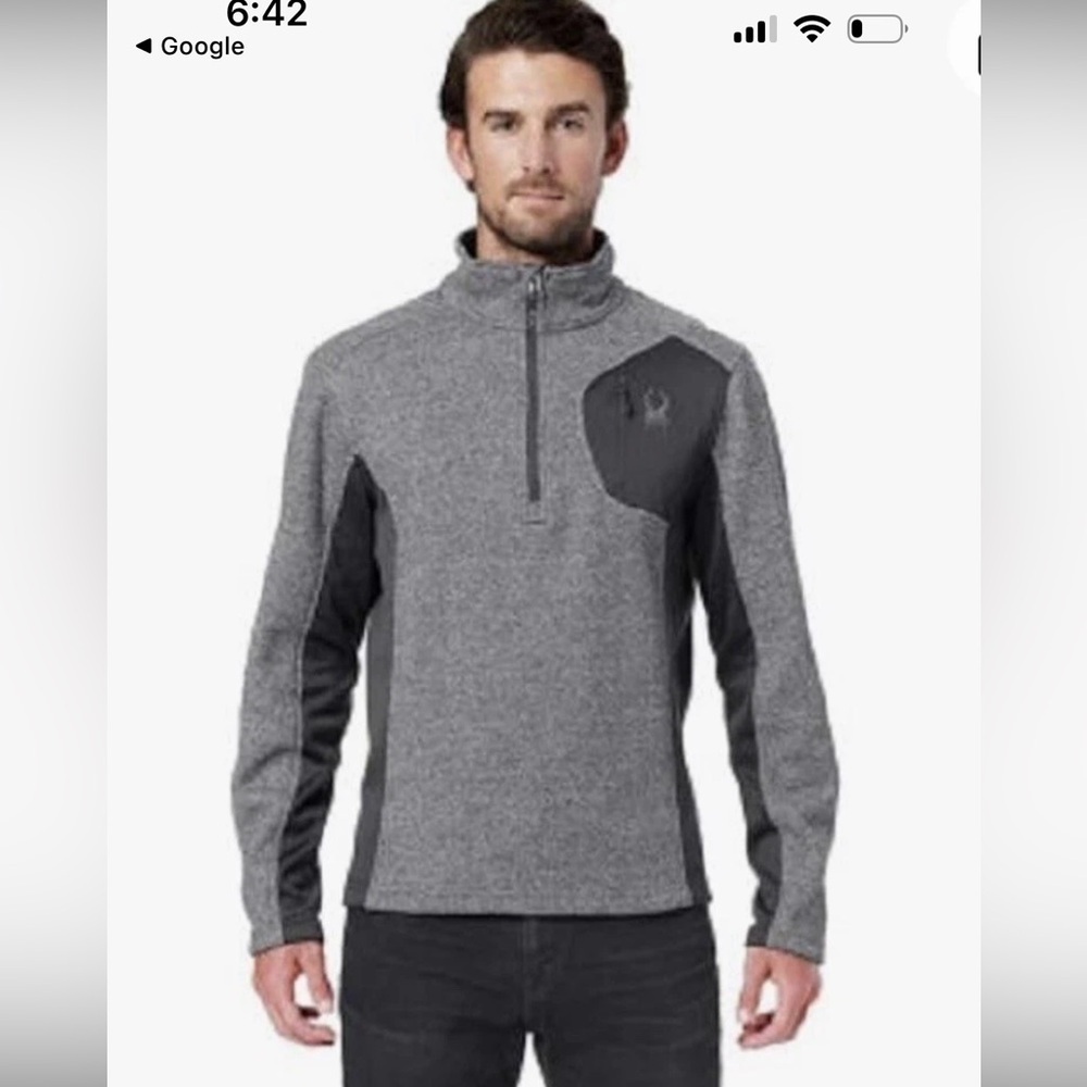 Spyder half zip fleece mens small
